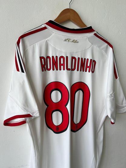 (XL) AC Milan 2009-10 Away Shirt Ronaldinho #80
