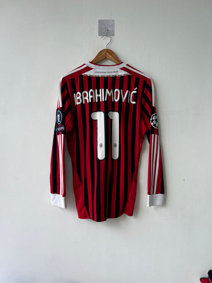 (M) AC Milan 2011-12 Home Long Sleeve Shirt Ibrahimovic #11