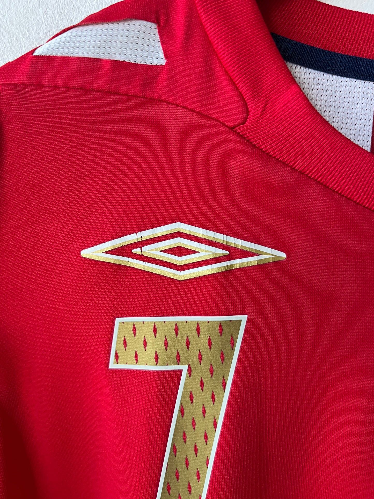 (L) England 2006-08 Away Long Sleeve Shirt Beckham #7