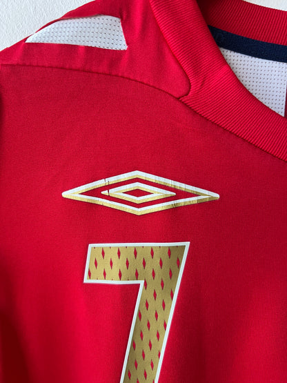 (L) England 2006-08 Away Long Sleeve Shirt Beckham #7