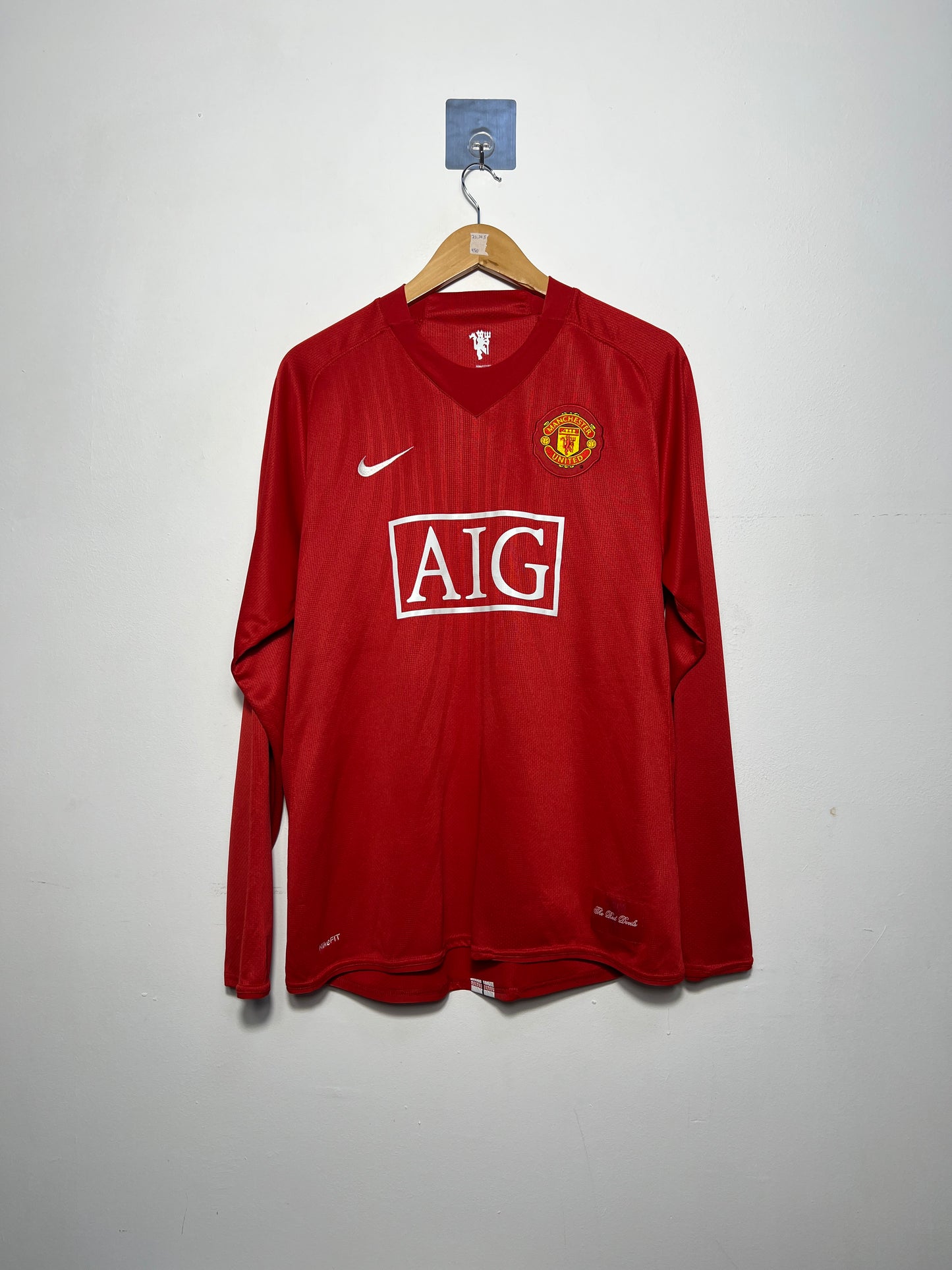 (L) Manchester United 2007-09 Home Long Sleeve Shirt Ronaldo #7