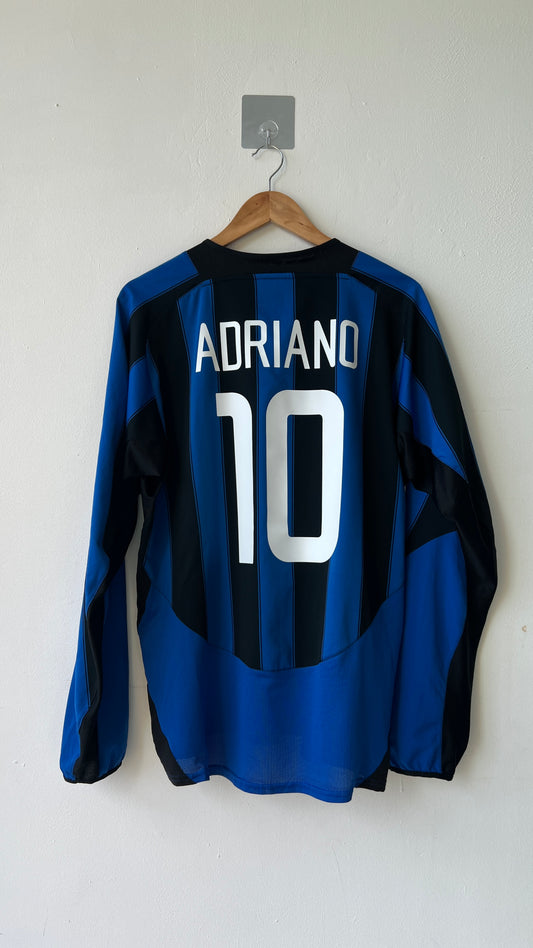 Inter Milan 2003-04 Home L/S Shirt Adriano #10 (L)