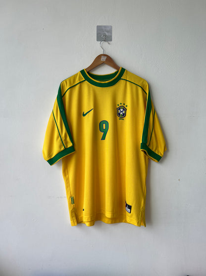 (L) Brazil 1998-00 Home Shirt Ronaldo #9