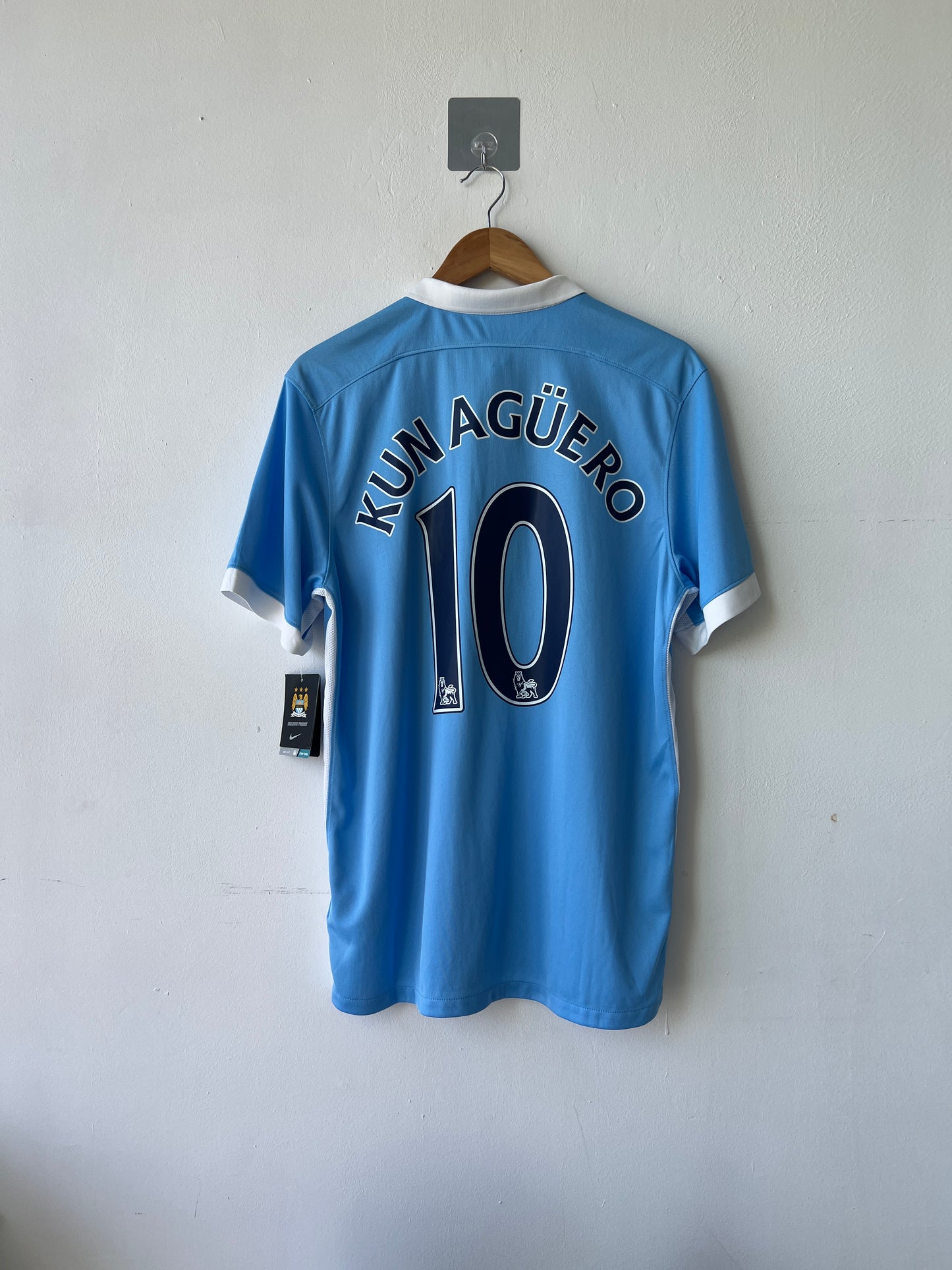 (L) Manchester City 2015-16 Home Shirt Kun Aguero #10 (NEW)
