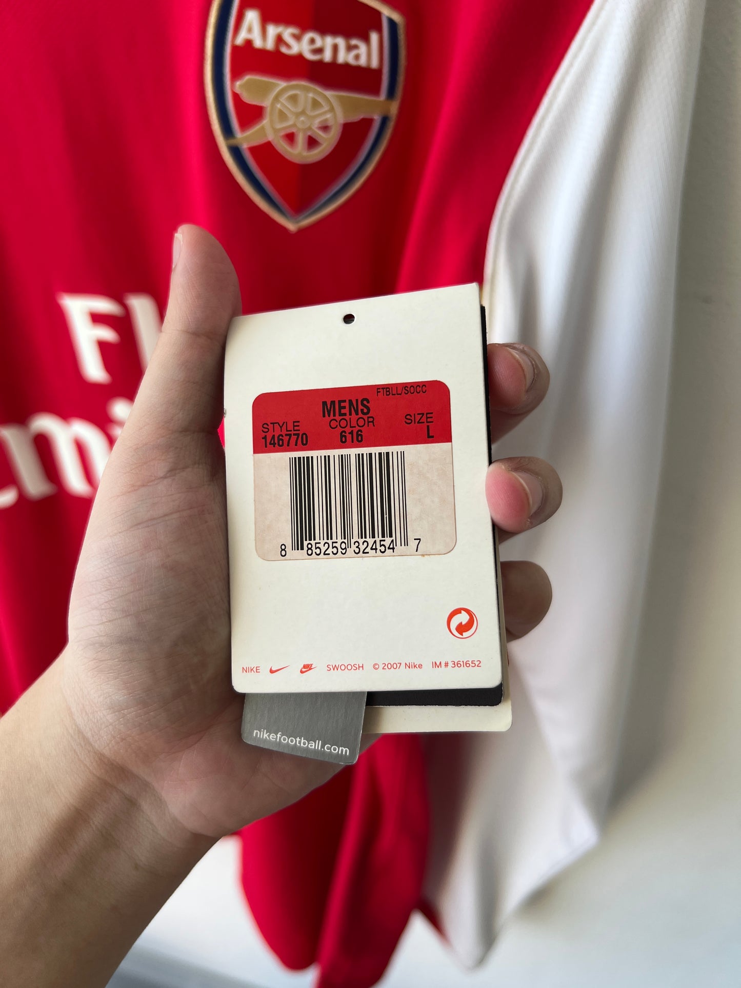 (L) Arsenal 2006-08 Home Long Sleeve Shirt Fabregas #4 (NEW)