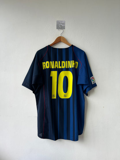 (XL) Barcelona 2004-06 Away Shirt Ronaldinho #10