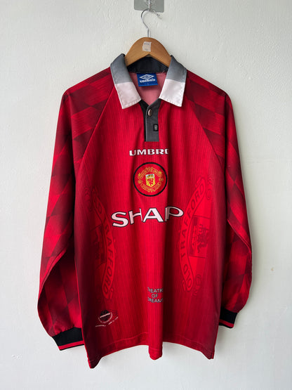 (L) Manchester United 1996-98 Home Long Sleeve Shirt