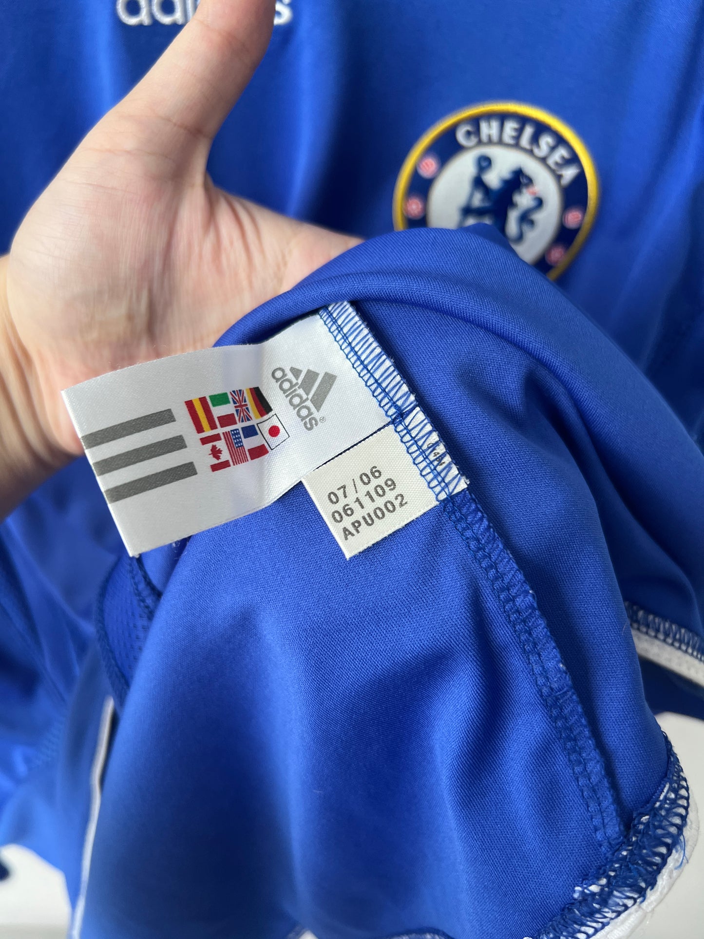 (XL) Chelsea 2006-08 Home Long Sleeve Shirt Ballack #13