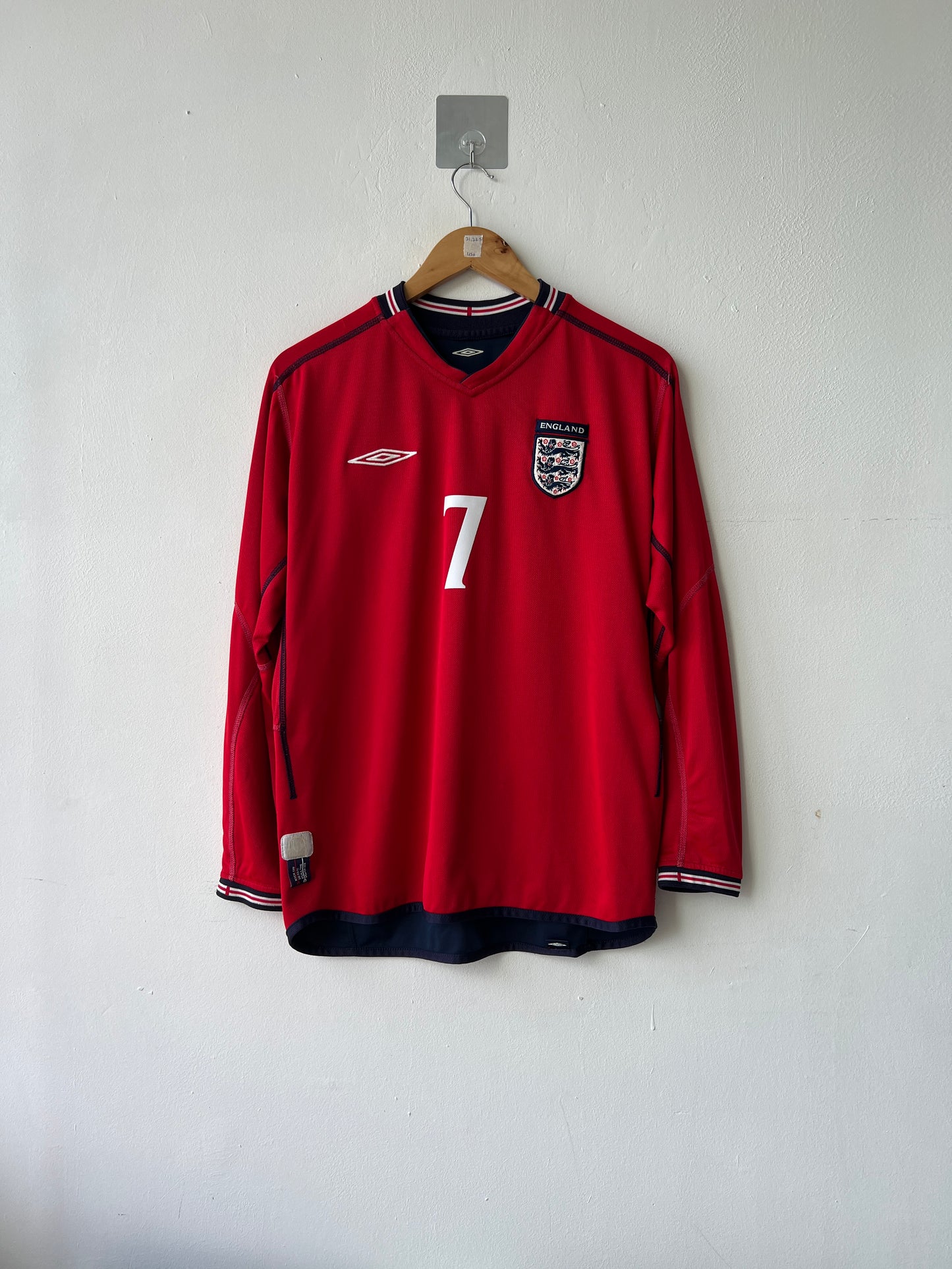 (M) England 2002-04 Away Long Sleeve Shirt Beckham #7