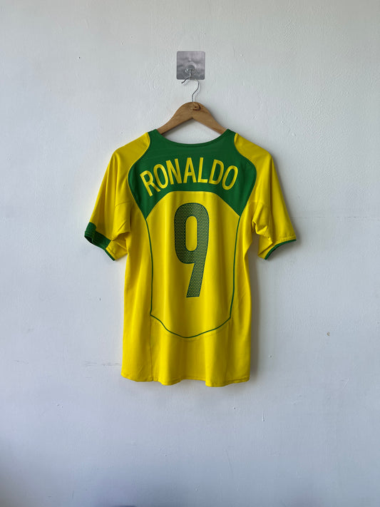 (S) Brazil 2004-06 Home Shirt Ronaldo #9