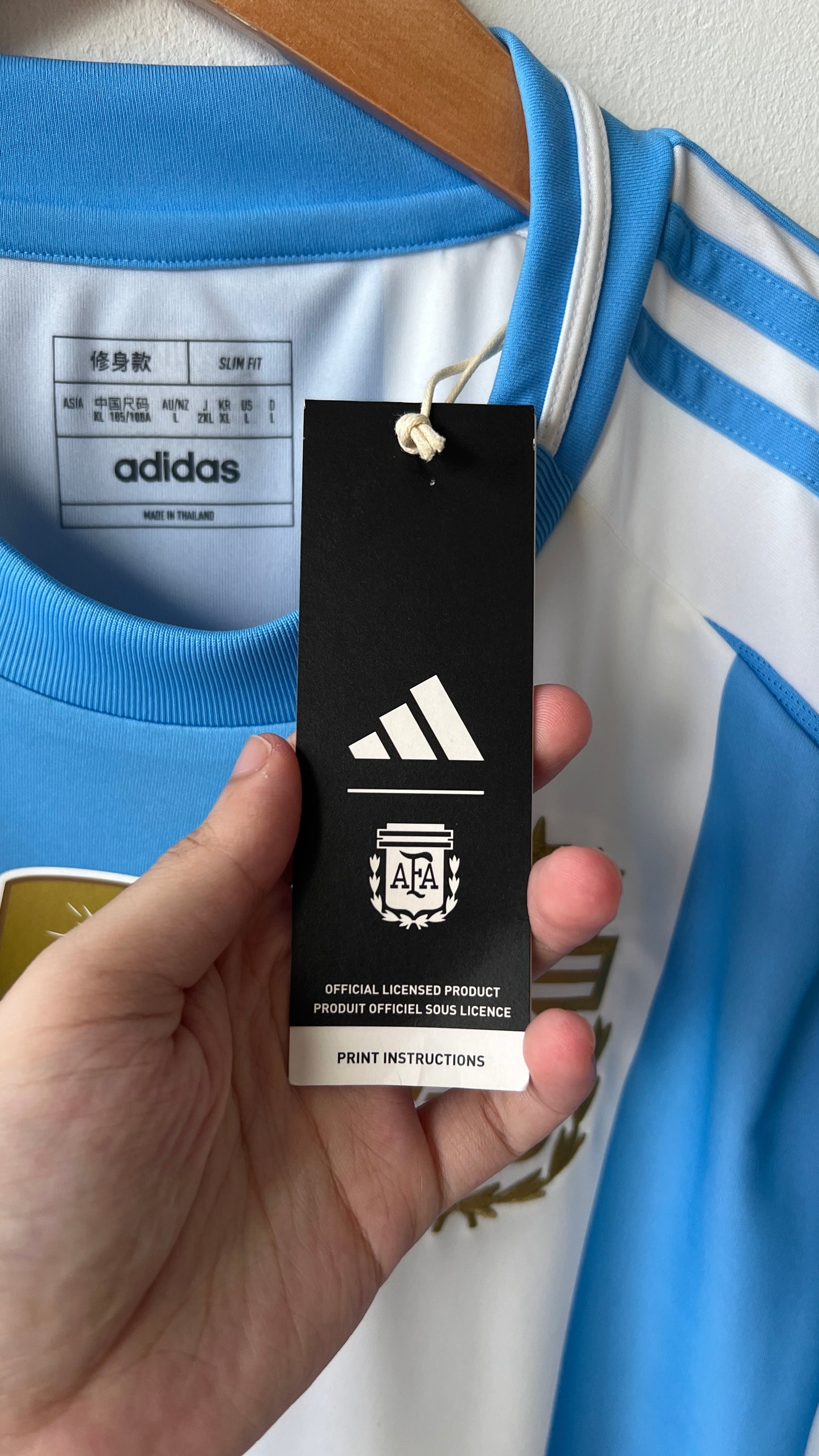 Argentina 2024-25 Home Shirt Garnacho #17 (L) (Brand New)
