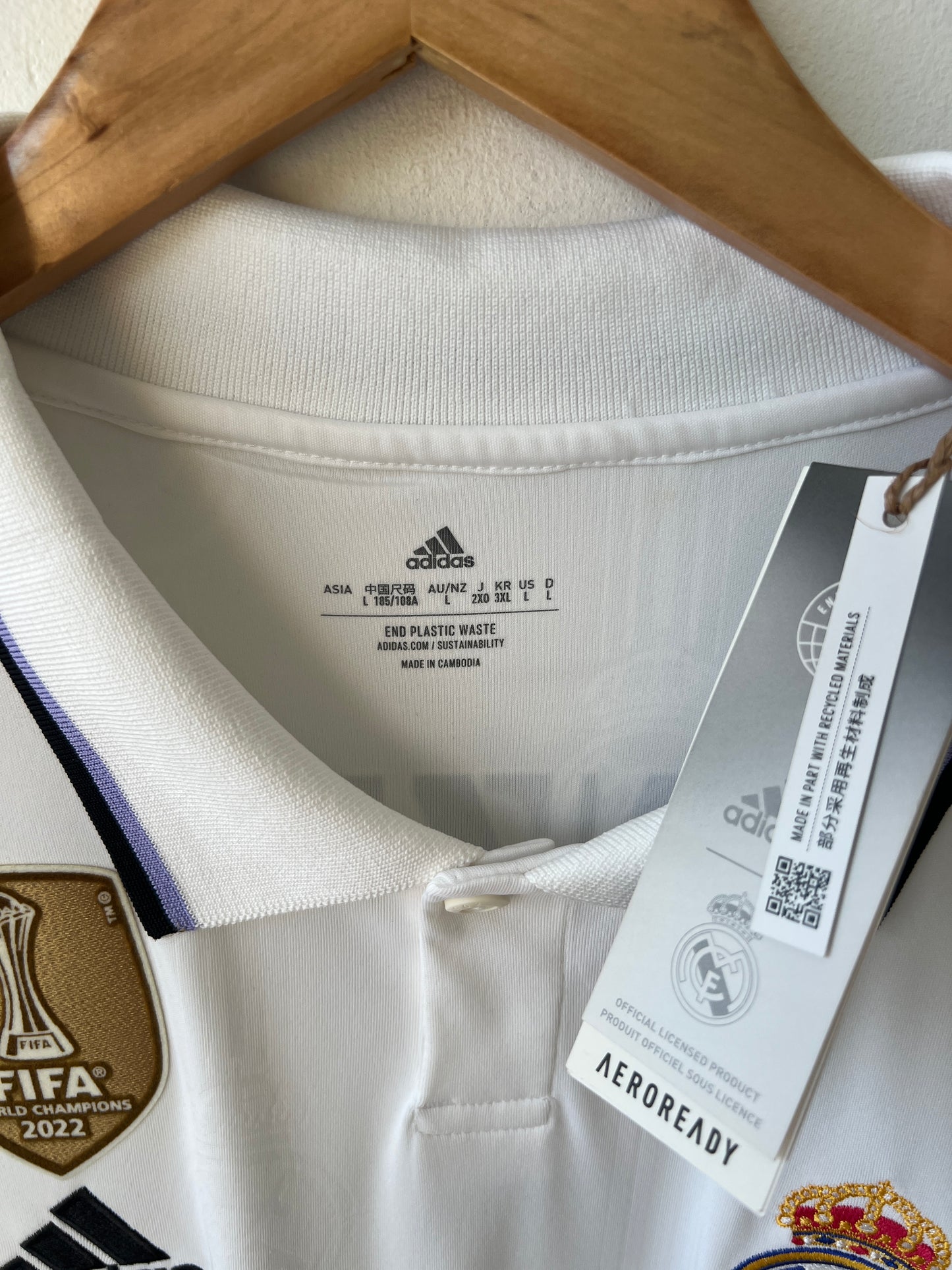 (L) Real Madrid 2022-23 Home Shirt Benzema #9 Ballon d'Or Tribute (NEW)