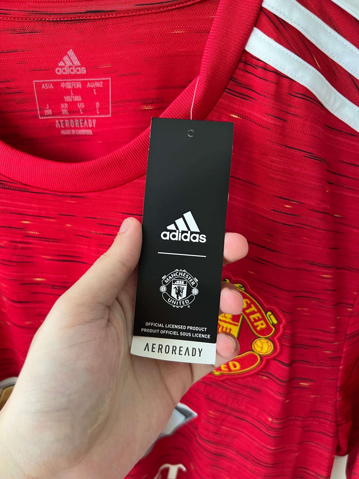 (L) Manchester United 2020-21 Home Shirt B. Fernandes #18 (NEW)