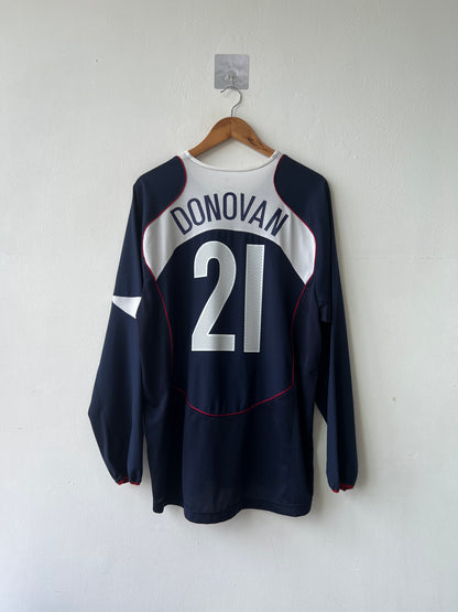 (L) USA 2004-06 Away Long Sleeve Shirt Donovan #21
