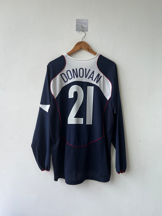 (L) USA 2004-06 Away Long Sleeve Shirt Donovan #21