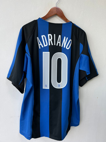 (XL) Inter Milan 2004-05 Home Shirt Adriano #10