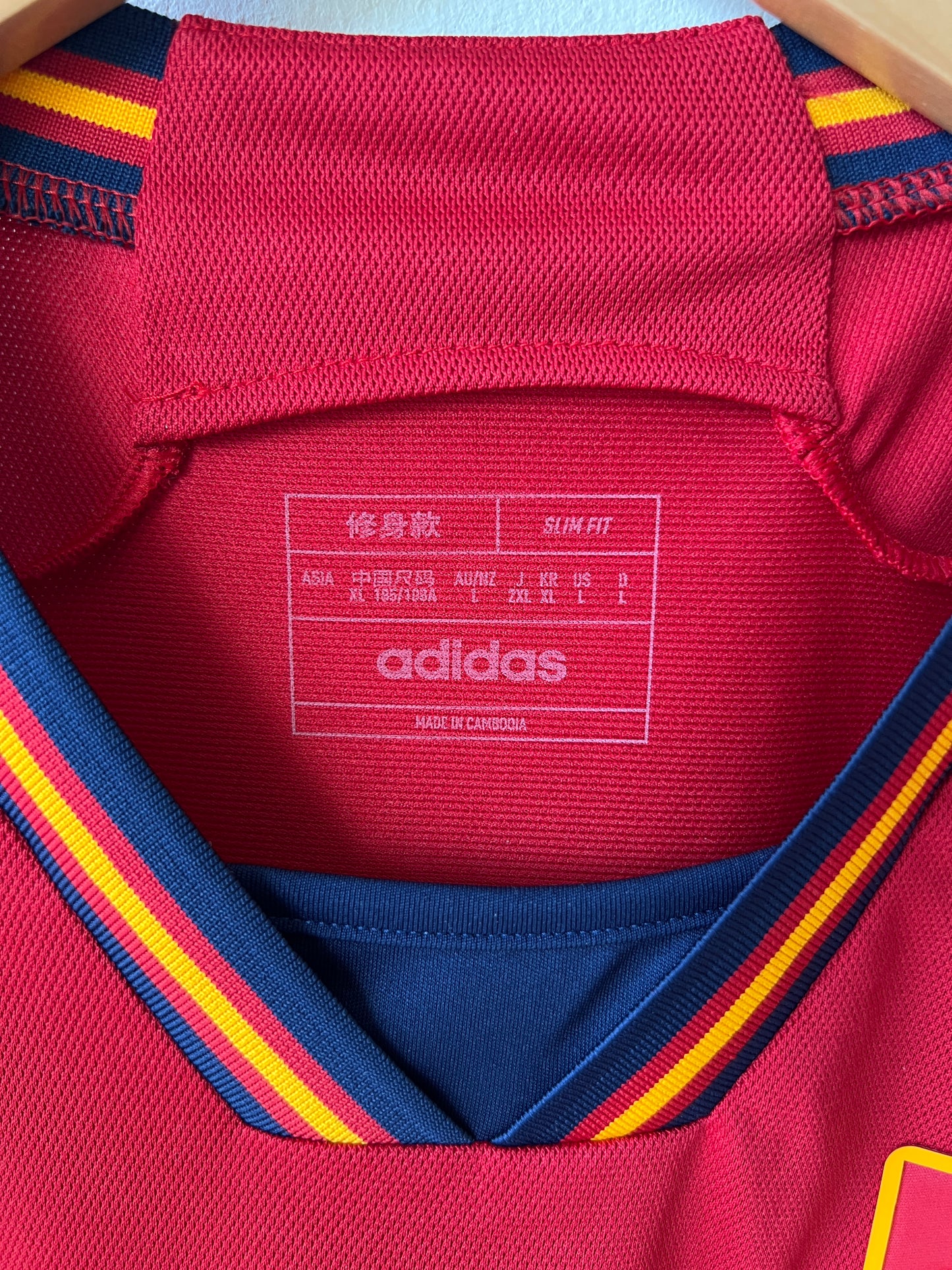 (L) Spain 2022-23 Home Shirt Lamine Yamal #19 (NEW)