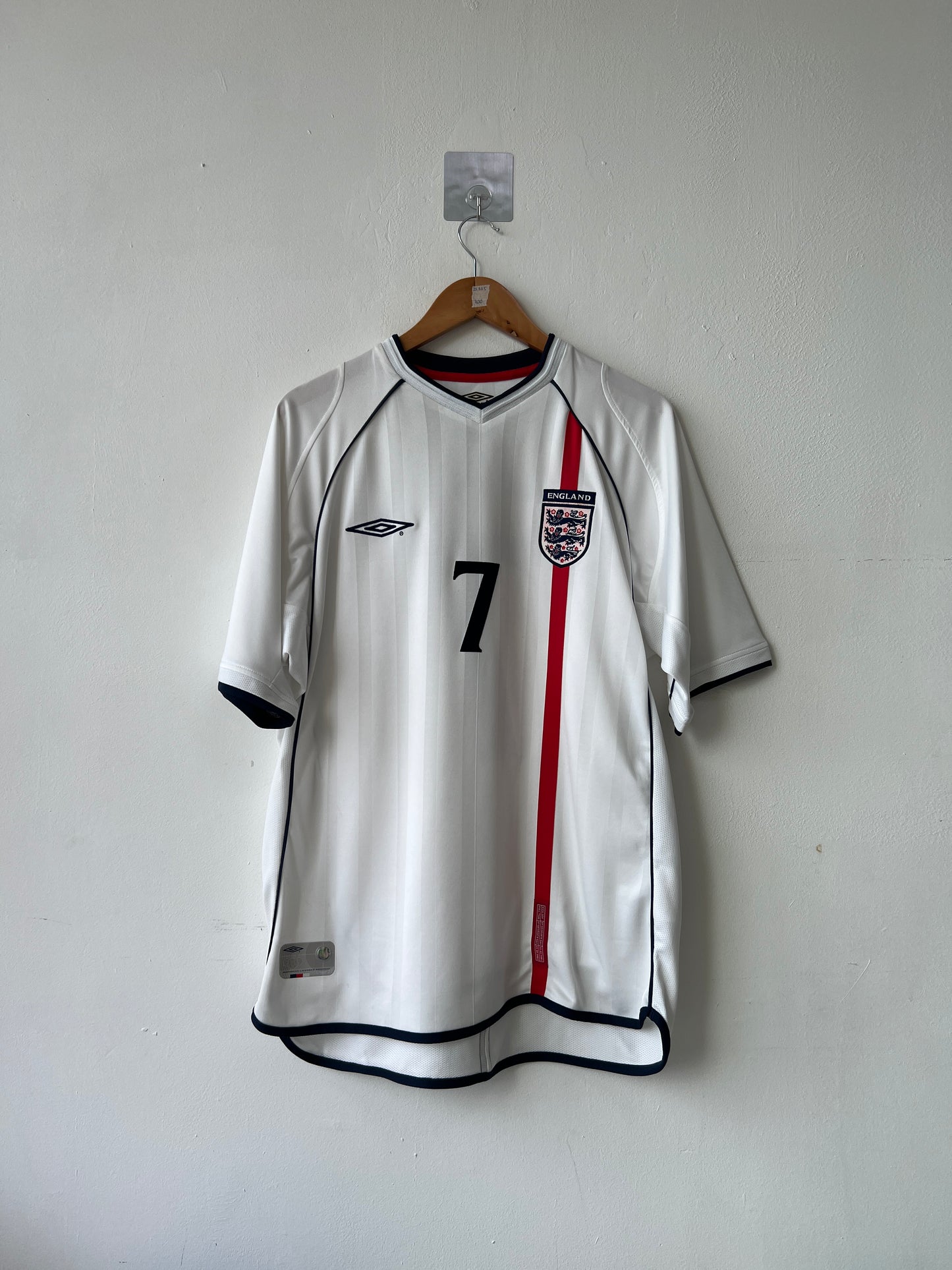 (L) England 2001-03 Home Shirt Beckham #7