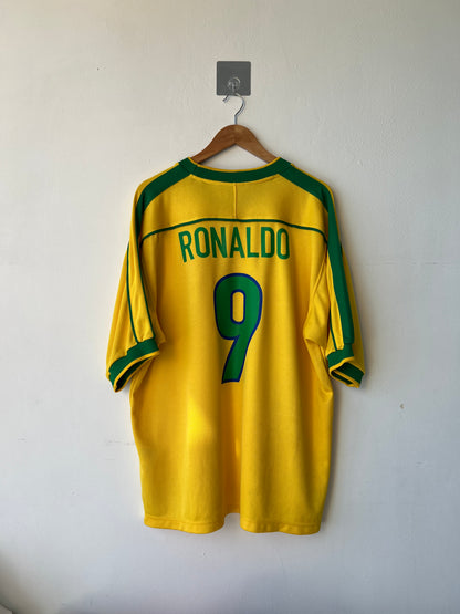 Brazil 1998-00 Home Shirt Ronaldo #9 (XL)