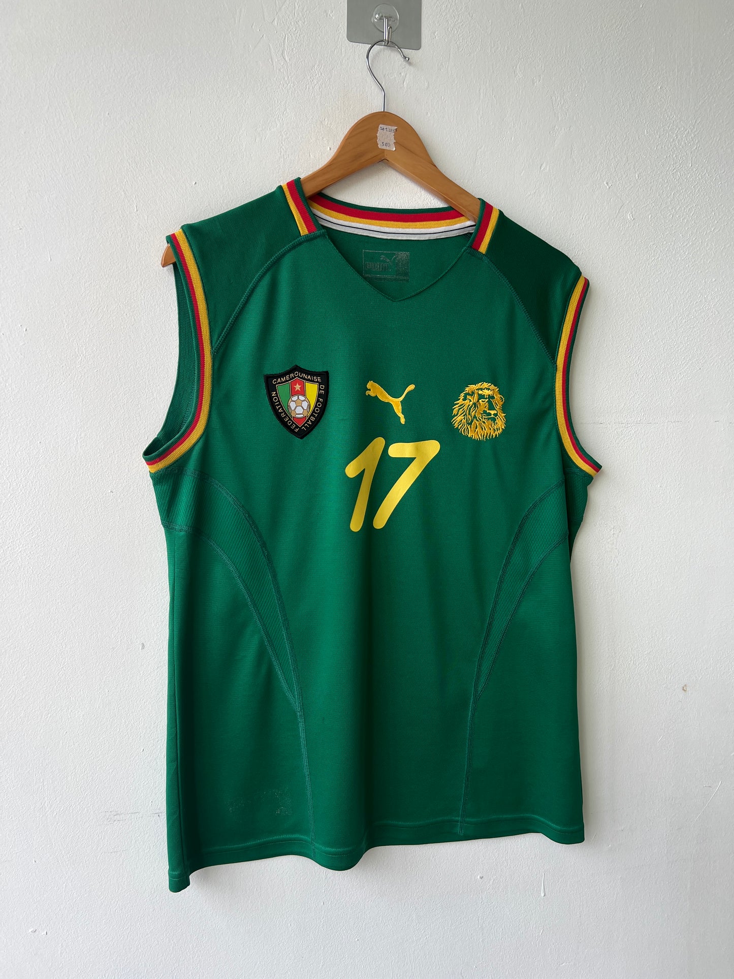 (M/L) Cameroon 2002-03 Home Shirt Foe #17