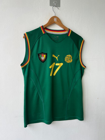 (M/L) Cameroon 2002-03 Home Shirt Foe #17