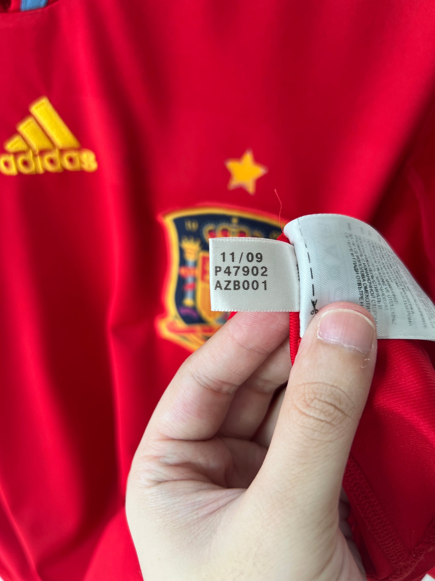(M) Spain 2009-10 Home Shirt A. Iniesta #6