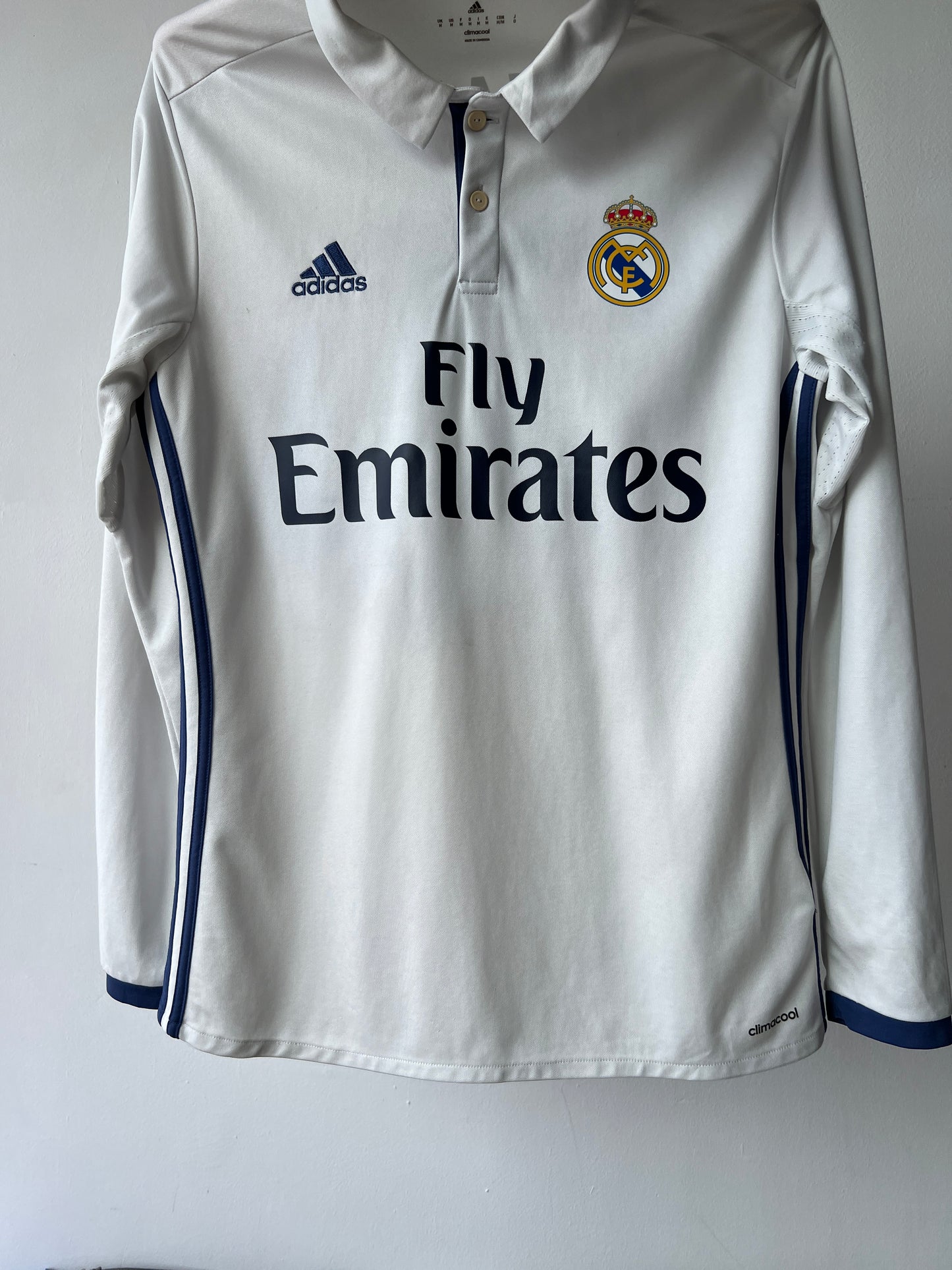 (M) Real Madrid 2016-17 Home Long Sleeve Shirt Ronaldo #7