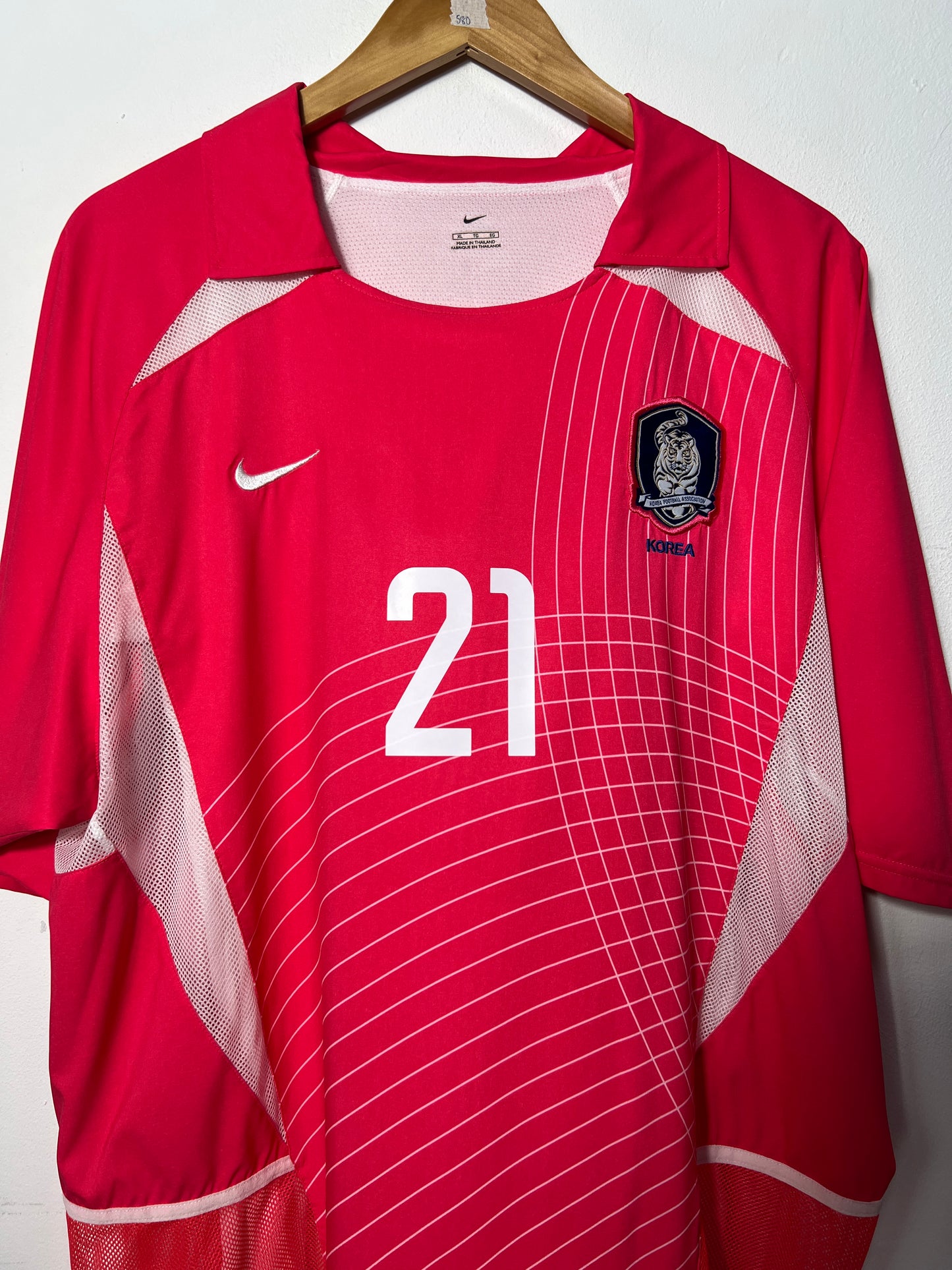 (XL) South Korea 2002-04 Home Player Version Shirt J. S Park #21