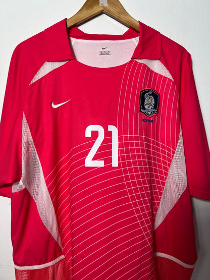 (XL) South Korea 2002-04 Home Player Version Shirt J. S Park #21