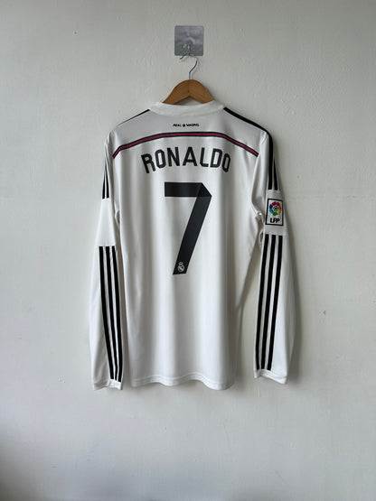 (M) Real Madrid 2014-15 Home Long Sleeve Shirt Ronaldo #7
