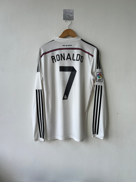 (M) Real Madrid 2014-15 Home Long Sleeve Shirt Ronaldo #7