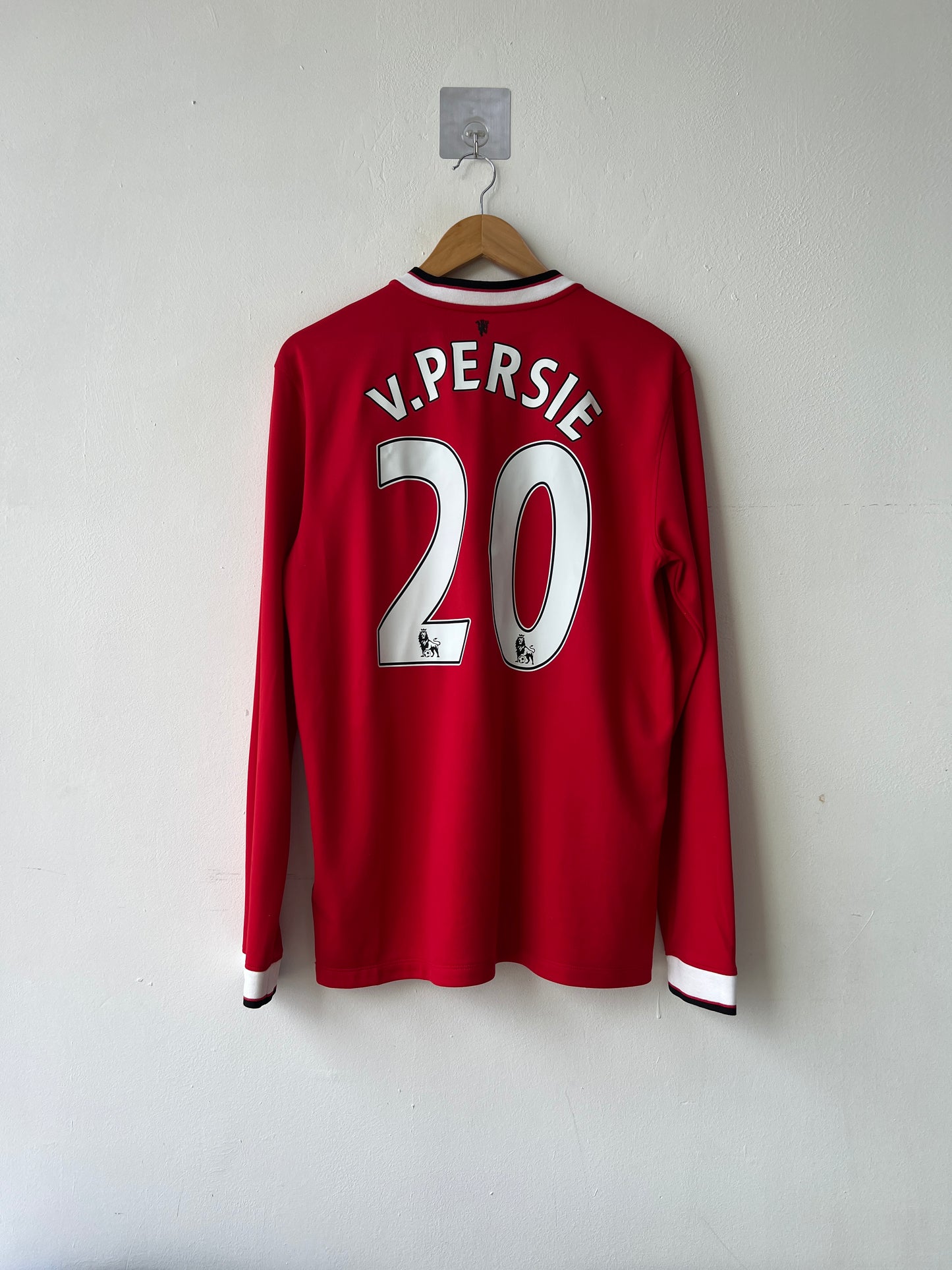 (M) Manchester United 2014-15 Home Long Sleeve Shirt v. Persie #20
