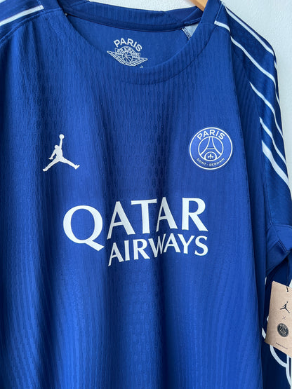 (XXL) PSG 2024-25 Fourth Long Sleeve Player Version Shirt D. Doue #14 (NEW)