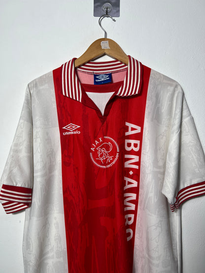 (L) Ajax 1996-97 Home Shirt Kluivert #9