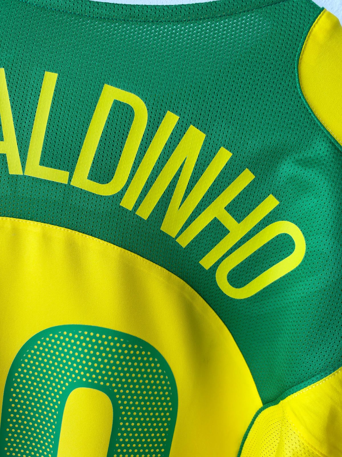 (L) Brazil 2004-06 Home Shirt Ronaldinho #10