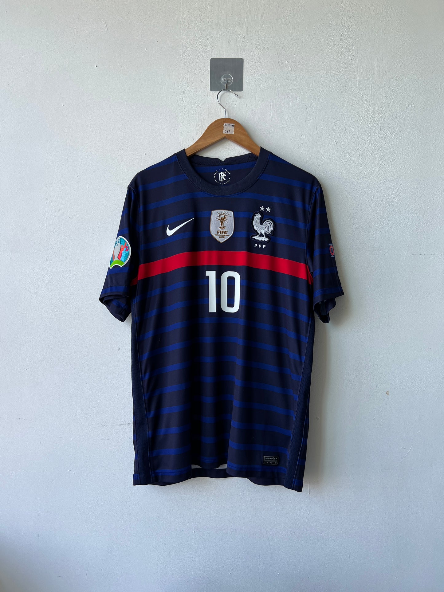 (L) France 2020-21 Home Shirt Mbappe #10