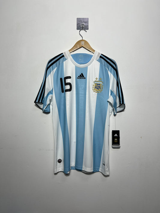 (M) Argentina 2007-09 Home Shirt Messi #15 (NEW)