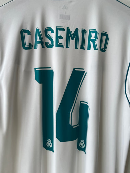 (L) Real Madrid 2017-18 Home Shirt Casemiro #14 (NEW)