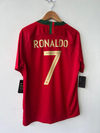 (L) Portugal 2018-19 Home Shirt Ronaldo #7 (NEW)