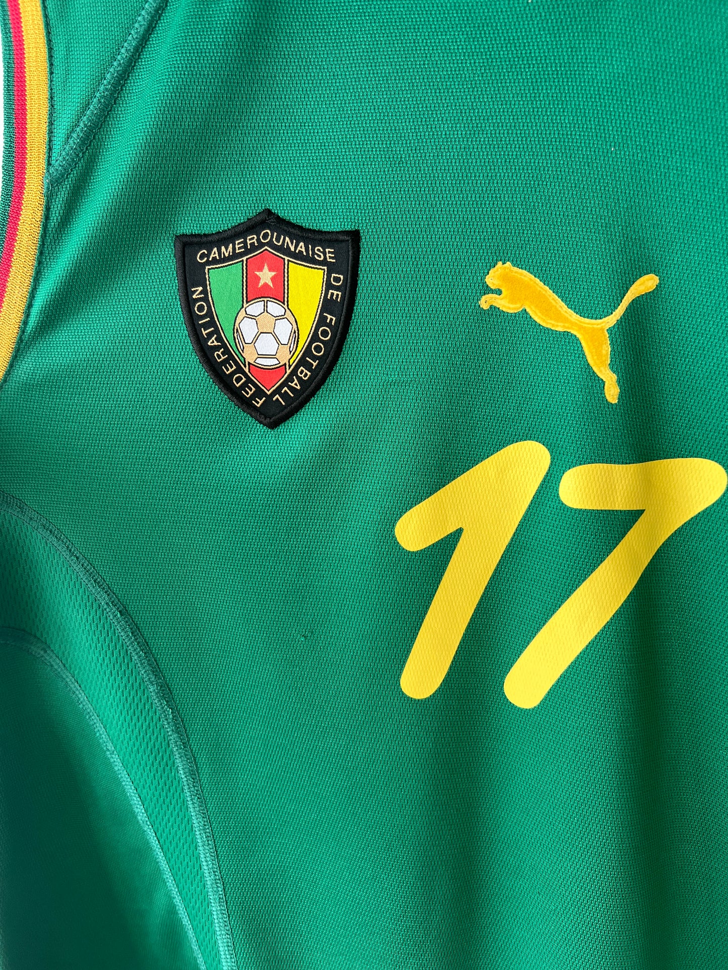 (M/L) Cameroon 2002-03 Home Shirt Foe #17