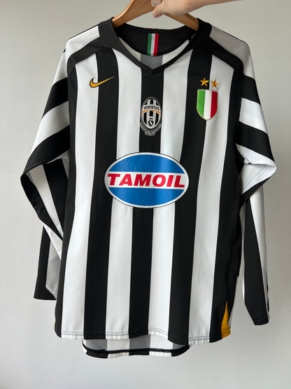 (M) Juventus 2005-06 Home Long Sleeve Shirt Nedved #11