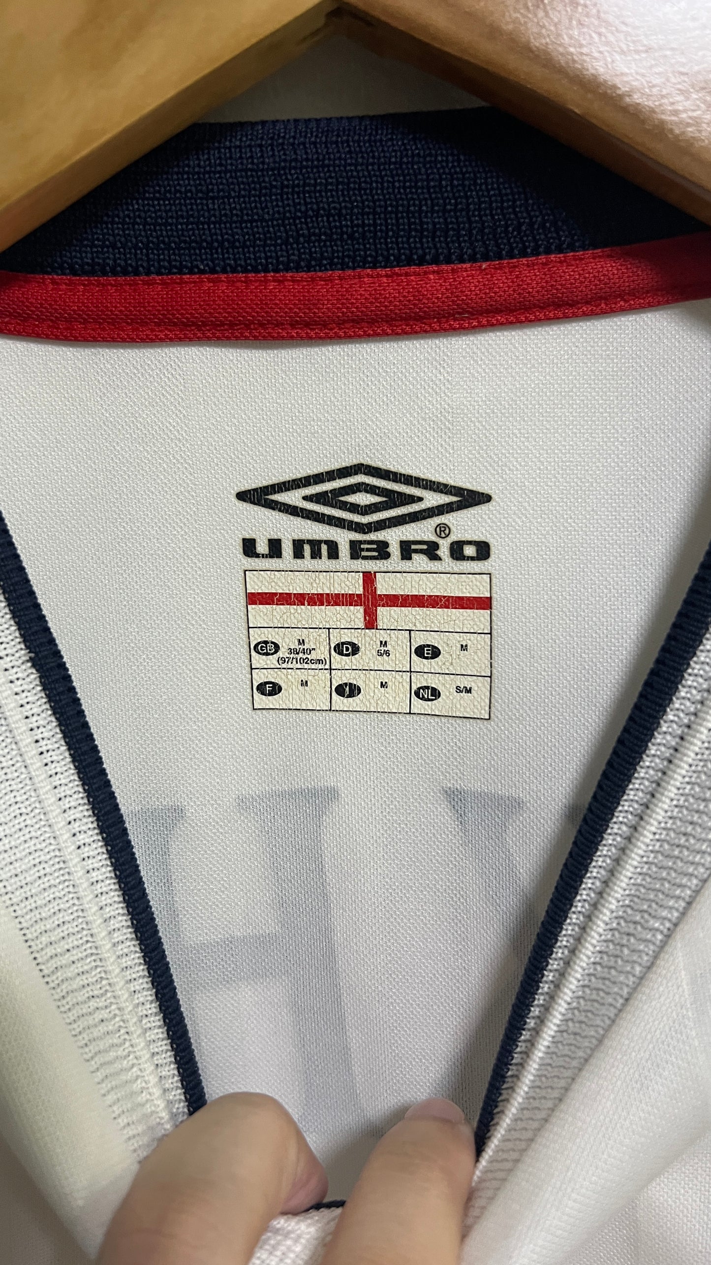 England 2001-03 Home Shirt Beckham #7 (M)