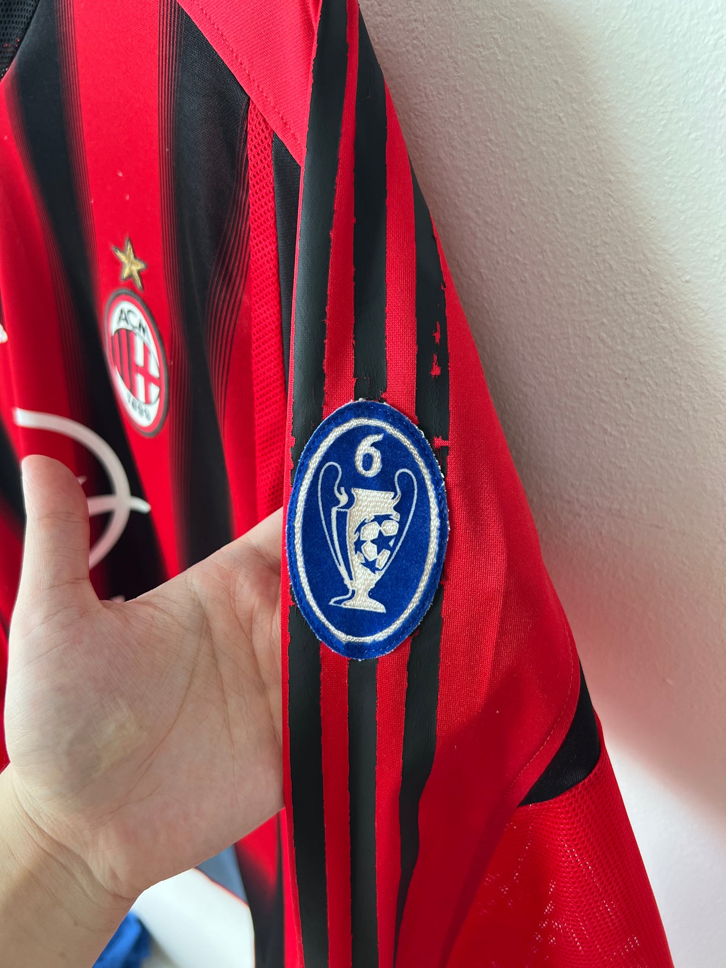 (M) AC Milan 2004-05 Home Long Sleeve Shirt Kaka #22