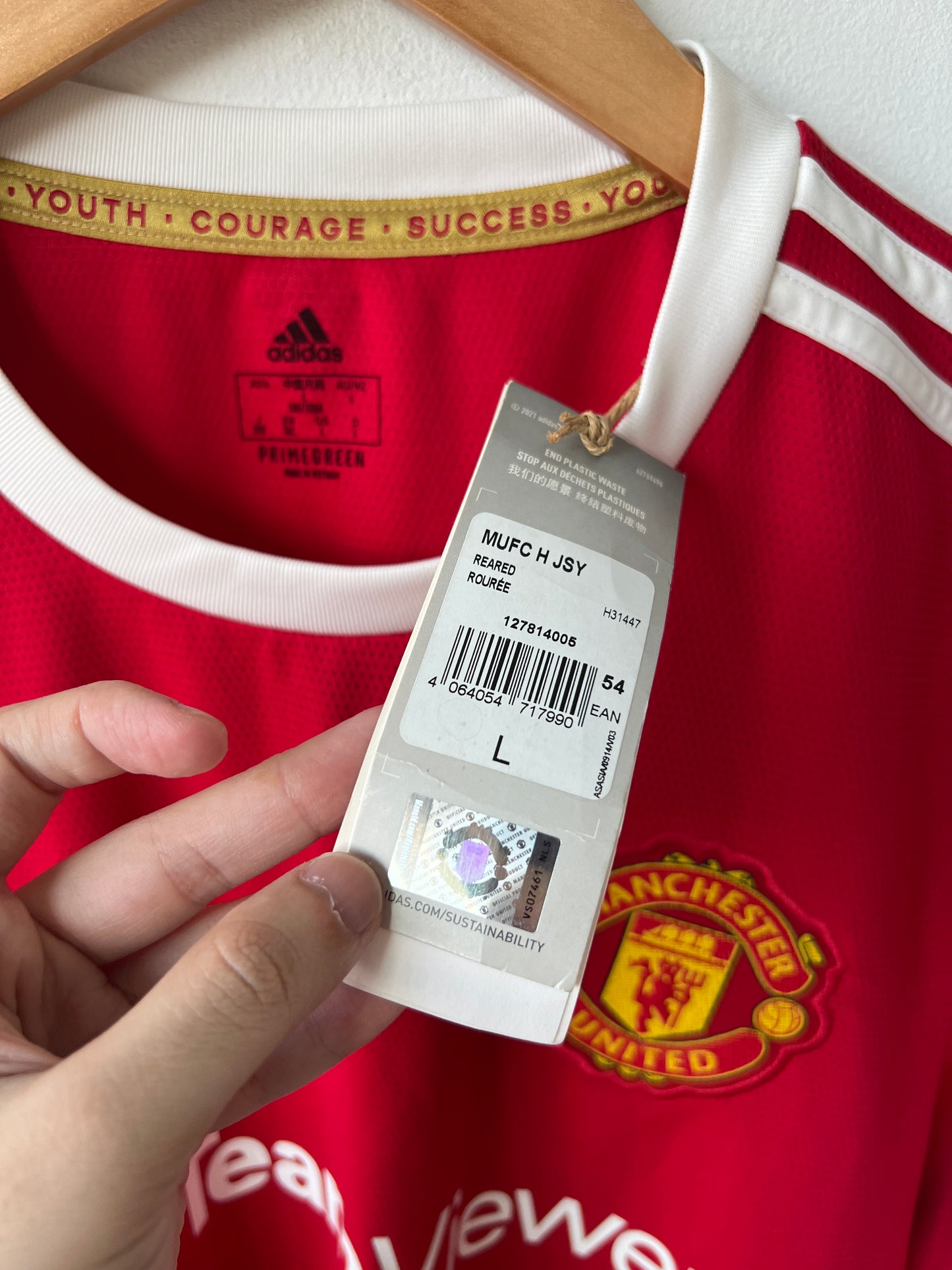 (L) Manchester United 2021-22 Home Shirt Ronaldo #7 (NEW)