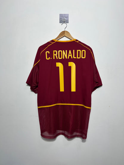 (XL) Portugal 2002-04 Home Player Version Shirt C. Ronaldo #11