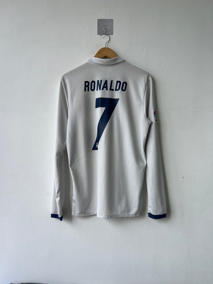 (M) Real Madrid 2016-17 Home Long Sleeve Shirt Ronaldo #7