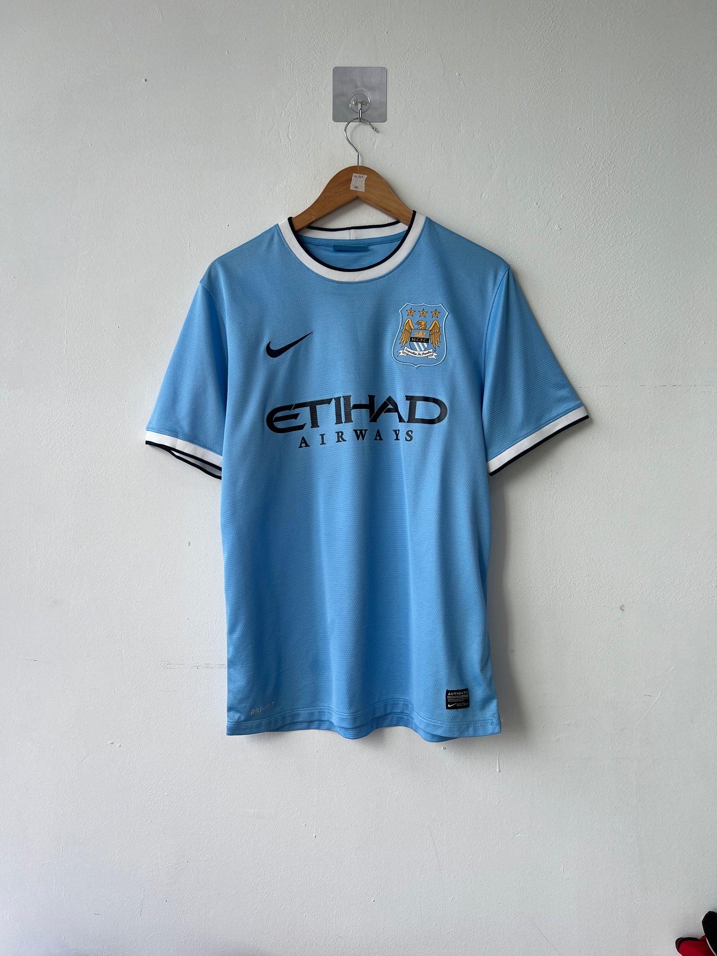 (M) Manchester City 2013-14 Home Shirt Kun Aguero #10