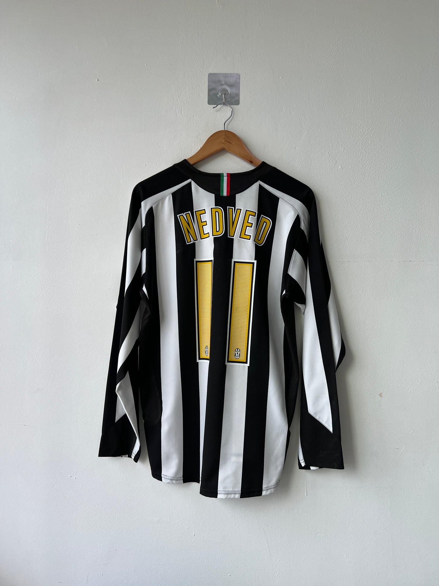 (M) Juventus 2005-06 Home Long Sleeve Shirt Nedved #11