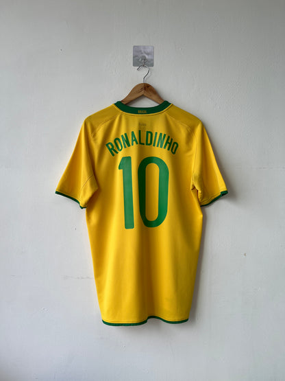 (M) Brazil 2008-10 Home Shirt Ronaldinho #10