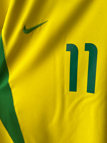 (L) Brazil 2002-04 Home Shirt Ronaldinho #11